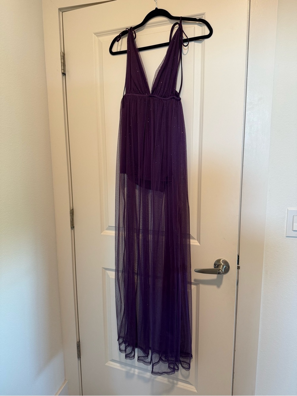 Lucy in the Sky Skylar Love Ties Purple Maxi Dress